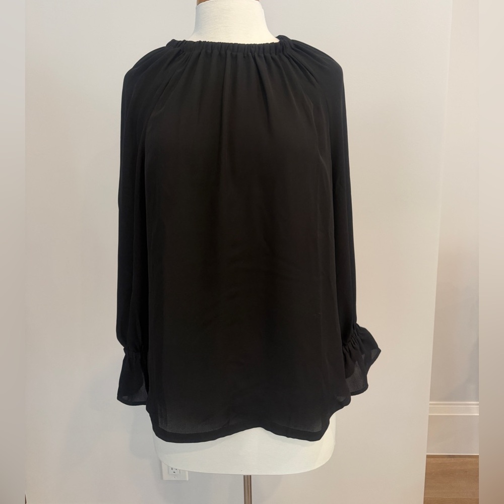 Banana Republic Black Sheer Blouse